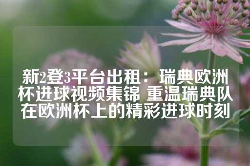 新2登3平台出租：瑞典欧洲杯进球视频集锦 重温瑞典队在欧洲杯上的精彩进球时刻