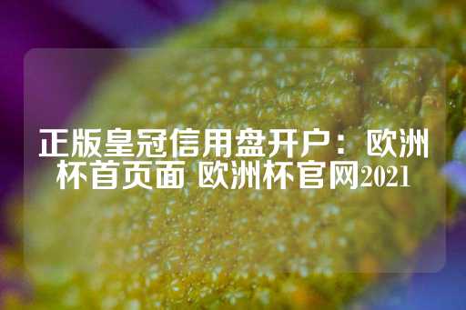 正版皇冠信用盘开户：欧洲杯首页面 欧洲杯官网2021