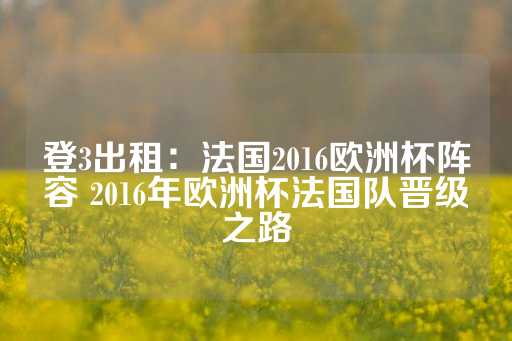 登3出租：法国2016欧洲杯阵容 2016年欧洲杯法国队晋级之路