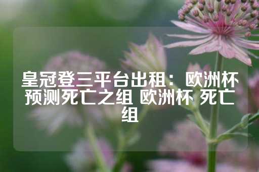 皇冠登三平台出租：欧洲杯预测死亡之组 欧洲杯 死亡组