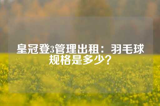 皇冠登3管理出租：羽毛球规格是多少？