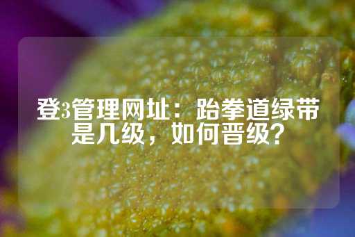 登3管理网址：跆拳道绿带是几级，如何晋级？