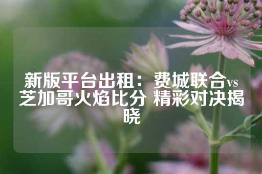 新版平台出租：费城联合vs芝加哥火焰比分 精彩对决揭晓