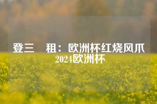 登三岀租：欧洲杯红烧风爪 2024欧洲杯