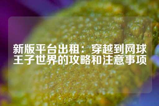 新版平台出租：穿越到网球王子世界的攻略和注意事项