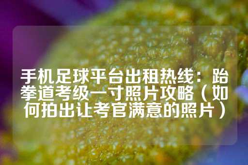 手机足球平台出租热线：跆拳道考级一寸照片攻略（如何拍出让考官满意的照片）