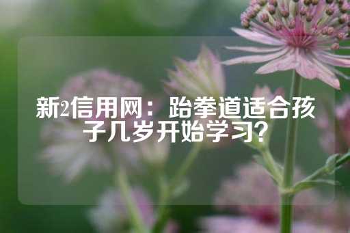 新2信用网：跆拳道适合孩子几岁开始学习？