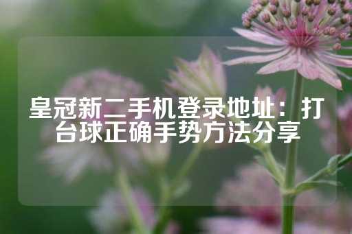 皇冠新二手机登录地址：打台球正确手势方法分享-第1张图片-皇冠信用盘出租