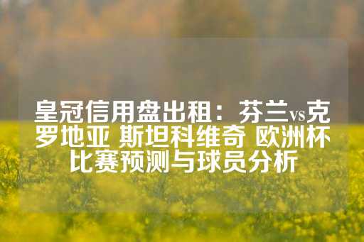 皇冠信用盘出租：芬兰vs克罗地亚 斯坦科维奇 欧洲杯比赛预测与球员分析-第1张图片-皇冠信用盘出租