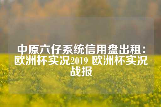 中原六仔系统信用盘出租：欧洲杯实况2019 欧洲杯实况战报-第1张图片-皇冠信用盘出租