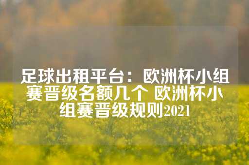 足球出租平台：欧洲杯小组赛晋级名额几个 欧洲杯小组赛晋级规则2021