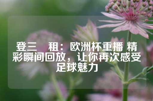 登三岀租：欧洲杯重播 精彩瞬间回放，让你再次感受足球魅力-第1张图片-皇冠信用盘出租