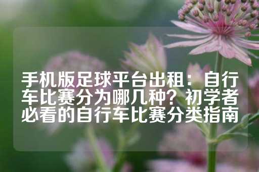 手机版足球平台出租：自行车比赛分为哪几种？初学者必看的自行车比赛分类指南-第1张图片-皇冠信用盘出租