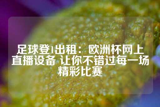 足球登1出租：欧洲杯网上直播设备 让你不错过每一场精彩比赛