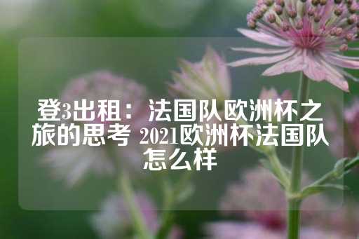 登3出租：法国队欧洲杯之旅的思考 2021欧洲杯法国队怎么样-第1张图片-皇冠信用盘出租