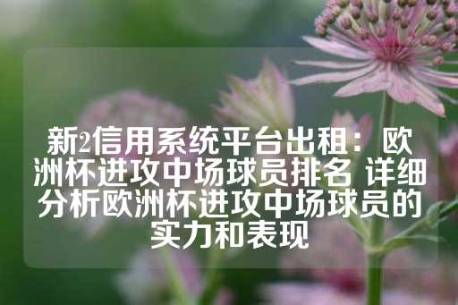 新2信用系统平台出租：欧洲杯进攻中场球员排名 详细分析欧洲杯进攻中场球员的实力和表现