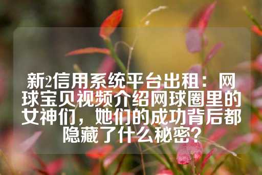 新2信用系统平台出租：网球宝贝视频介绍网球圈里的女神们，她们的成功背后都隐藏了什么秘密？