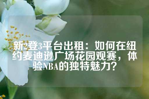 新2登3平台出租：如何在纽约麦迪逊广场花园观赛，体验NBA的独特魅力？