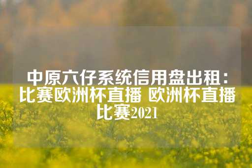 中原六仔系统信用盘出租：比赛欧洲杯直播 欧洲杯直播比赛2021