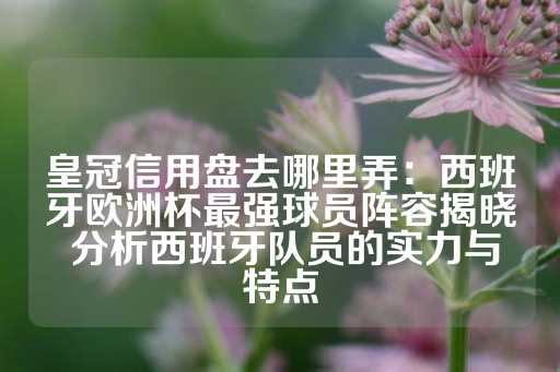 皇冠信用盘去哪里弄：西班牙欧洲杯最强球员阵容揭晓 分析西班牙队员的实力与特点-第1张图片-皇冠信用盘出租