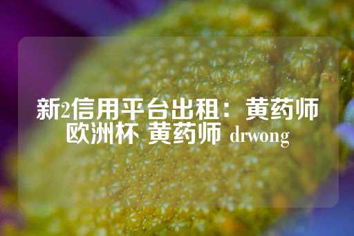 新2信用平台出租：黄药师欧洲杯 黄药师 drwong