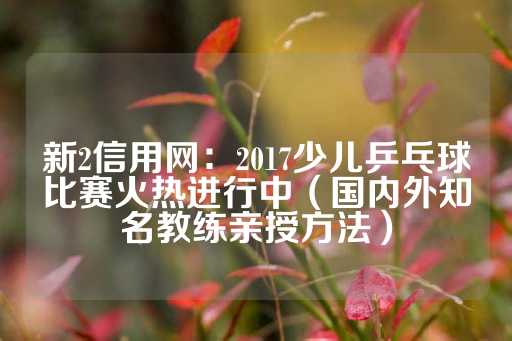 新2信用网：2017少儿乒乓球比赛火热进行中（国内外知名教练亲授方法）