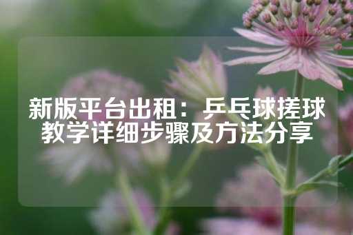 新版平台出租：乒乓球搓球教学详细步骤及方法分享