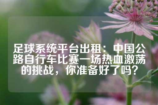 足球系统平台出租：中国公路自行车比赛一场热血激荡的挑战，你准备好了吗？-第1张图片-皇冠信用盘出租