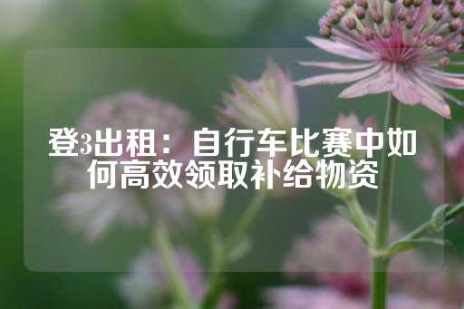 登3出租：自行车比赛中如何高效领取补给物资